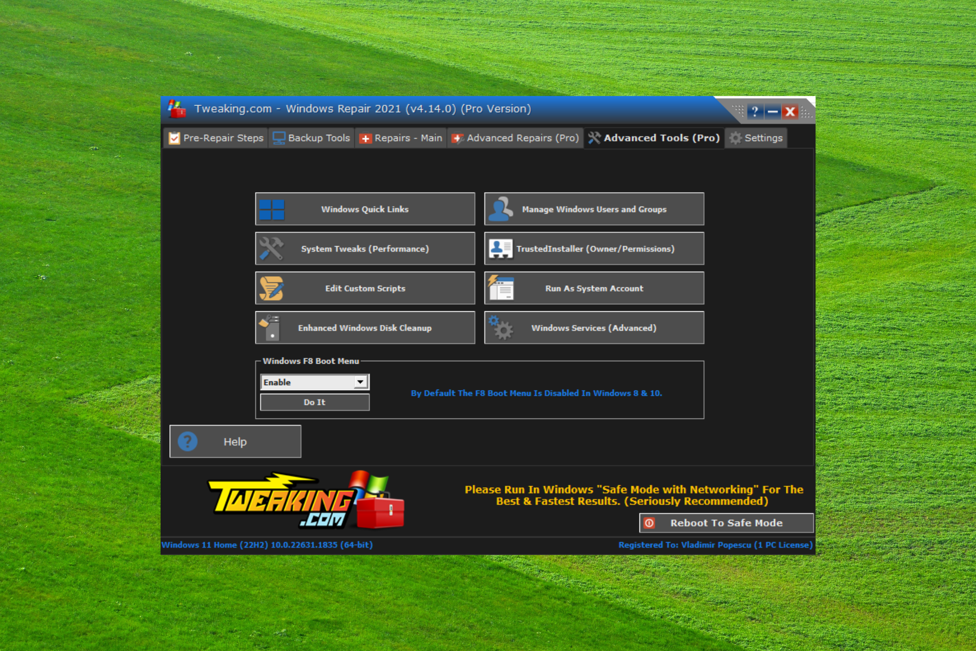 Tweaking.com - Windows Repair - Buy Pro - Tweaking